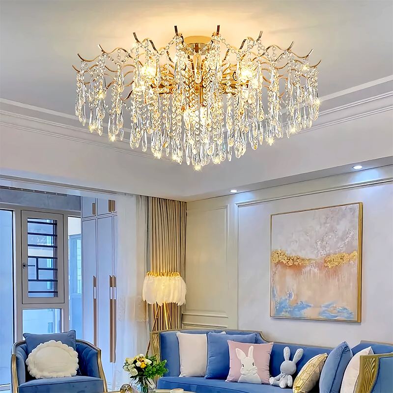 French Retro Crystal Chandelier