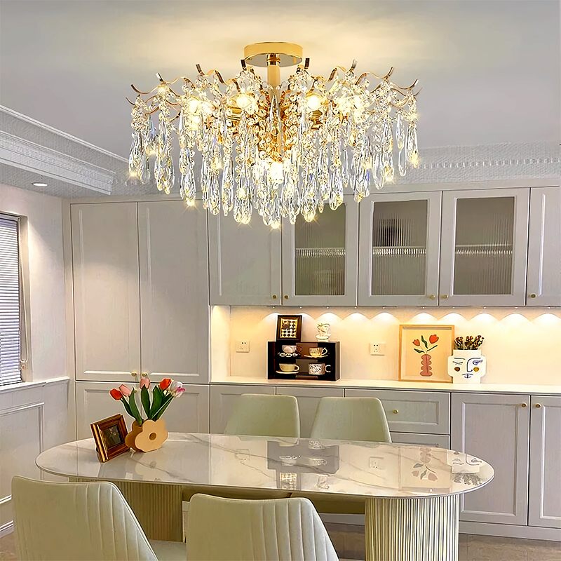 French Retro Crystal Chandelier