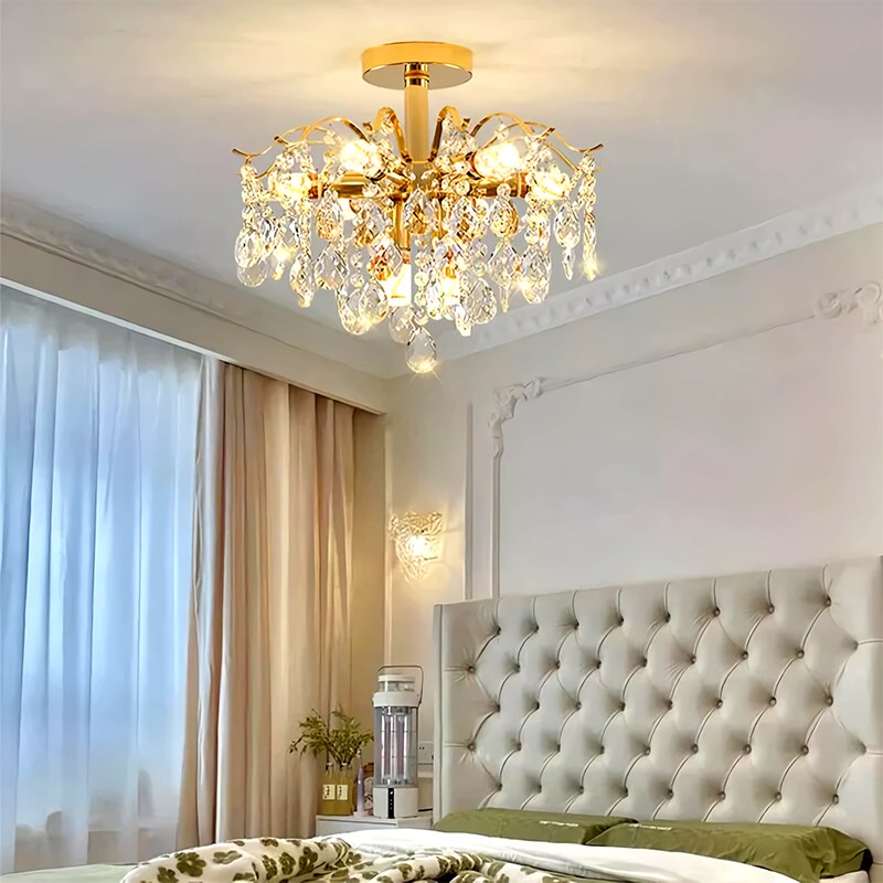 French Retro Crystal Chandelier