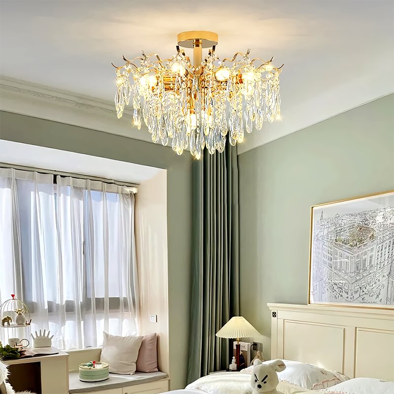 French Retro Crystal Chandelier