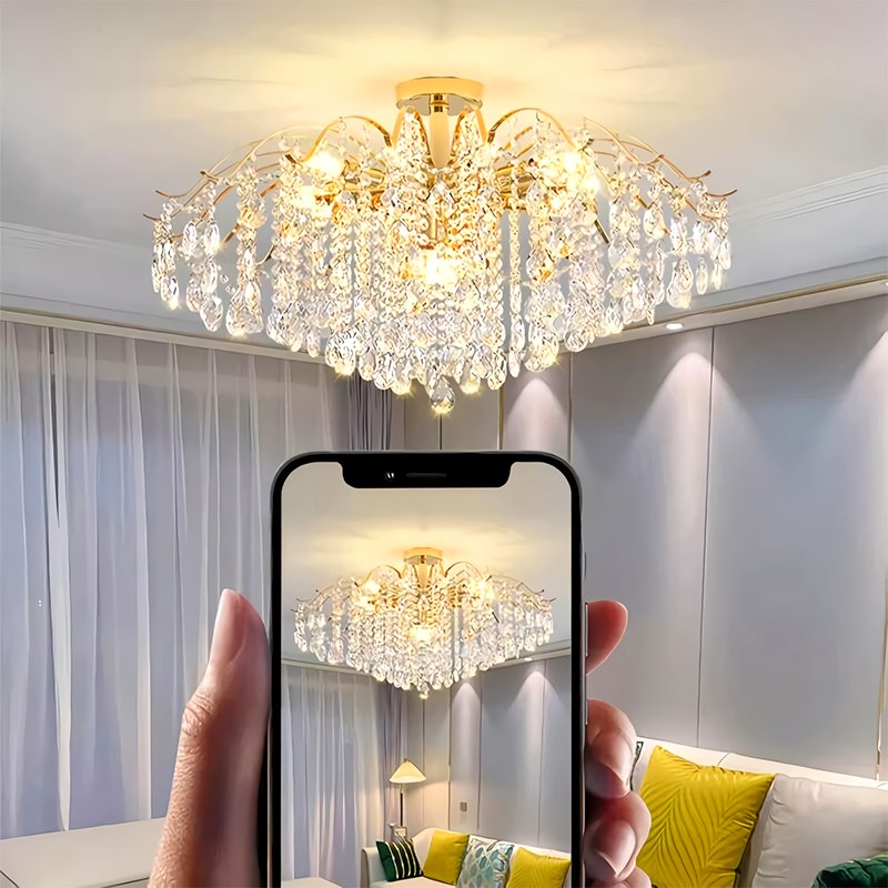 French Retro Crystal Chandelier