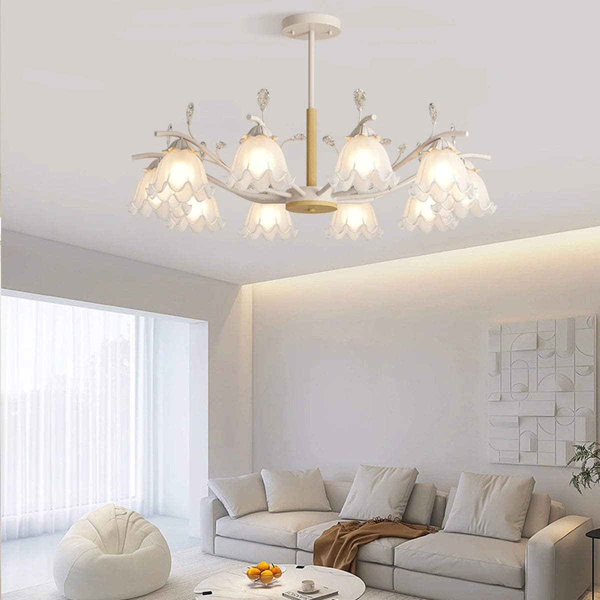 Antizer Creative Lily of the Valley Flower Chandelier