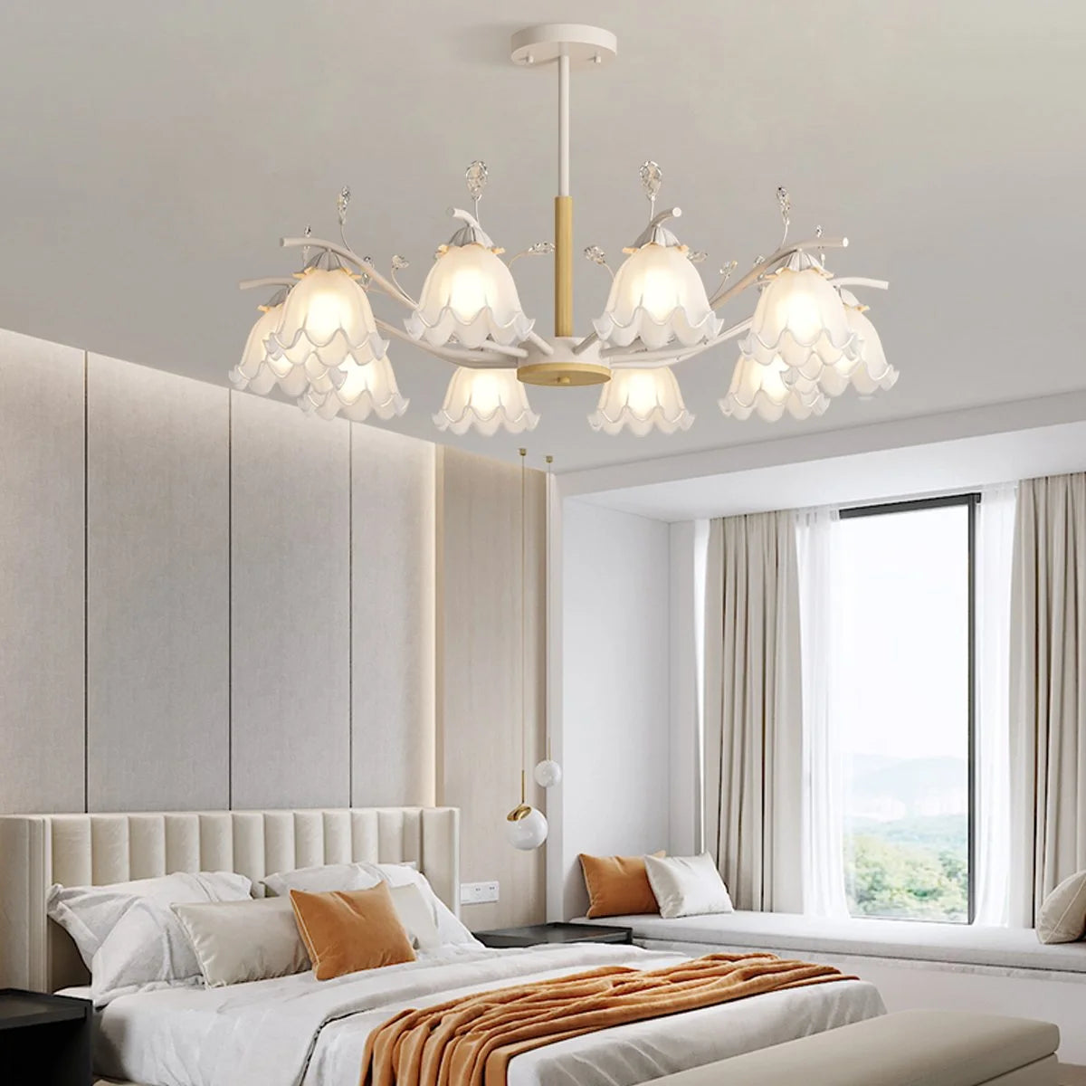 Antizer Creative Lily of the Valley Flower Chandelier