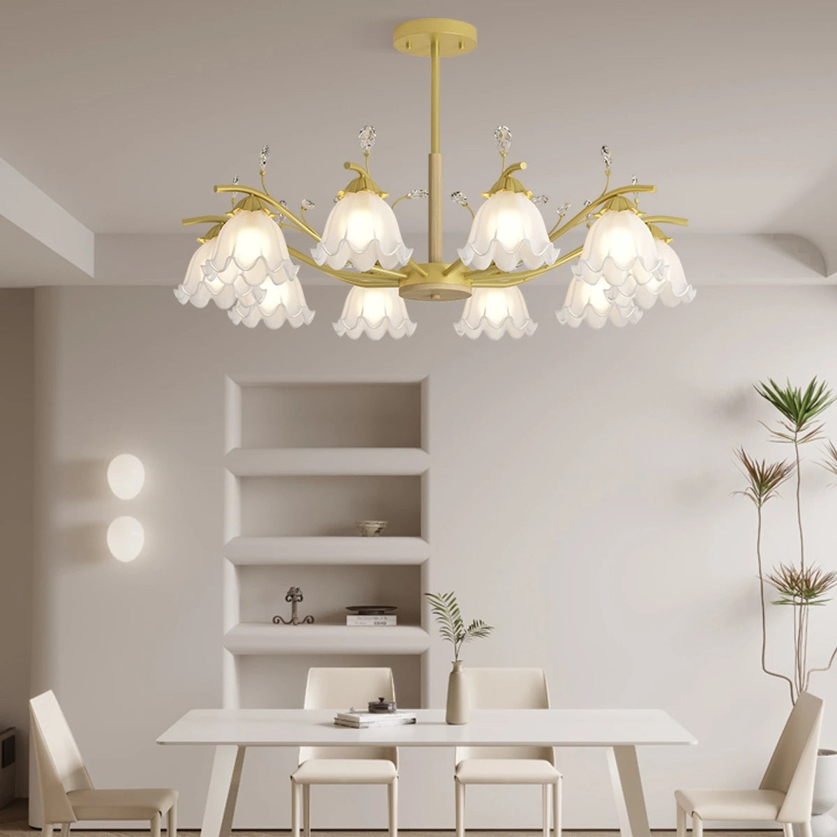 Antizer Creative Lily of the Valley Flower Chandelier