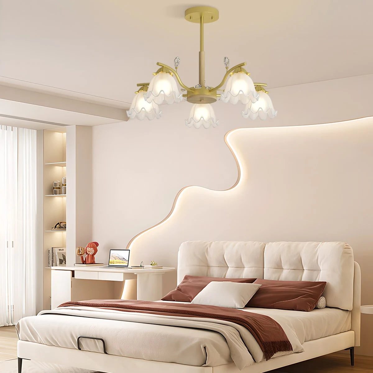 Antizer Creative Lily of the Valley Flower Chandelier