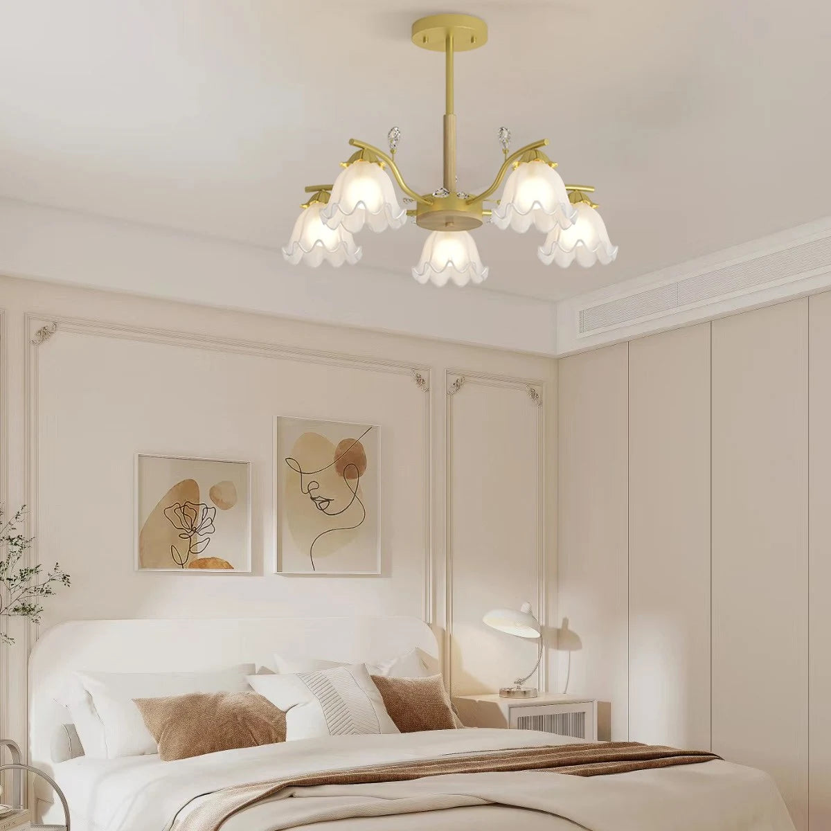 Antizer Creative Lily of the Valley Flower Chandelier