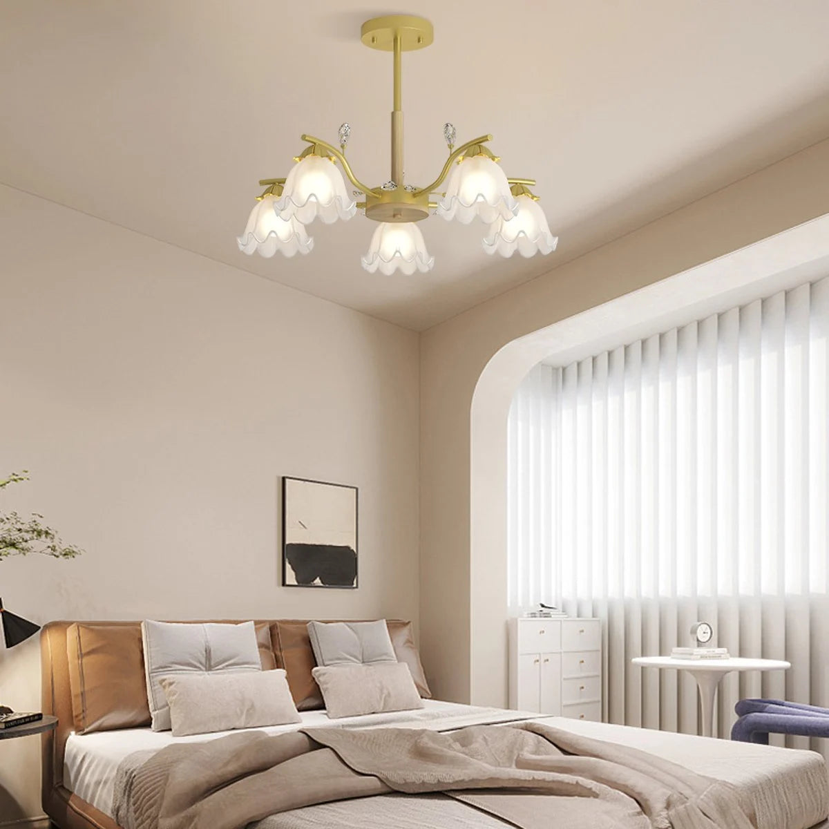 Antizer Creative Lily of the Valley Flower Chandelier