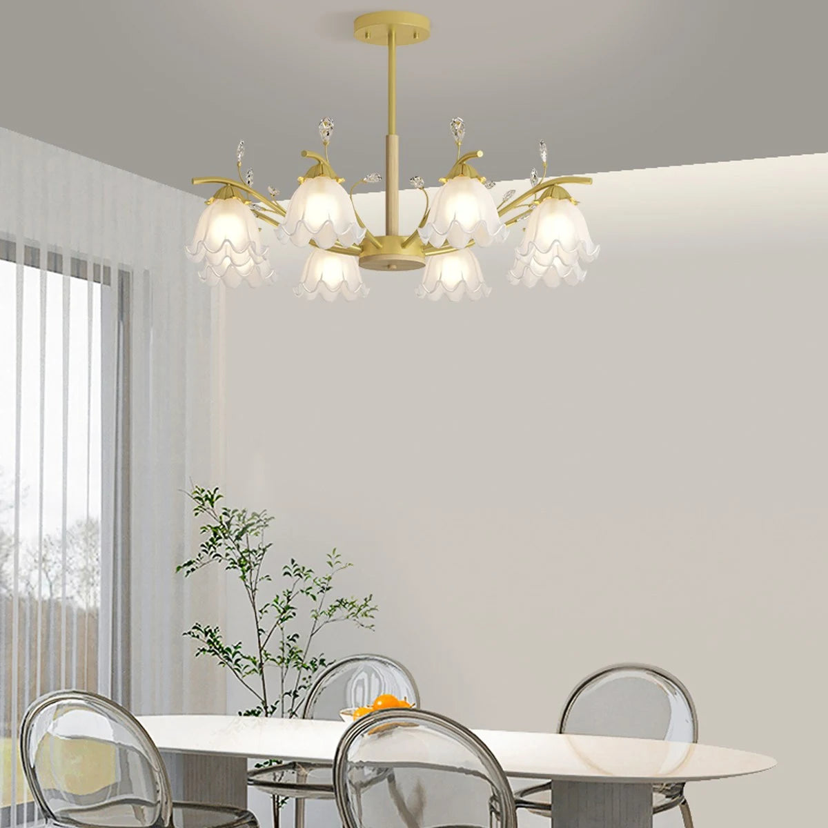 Antizer Creative Lily of the Valley Flower Chandelier