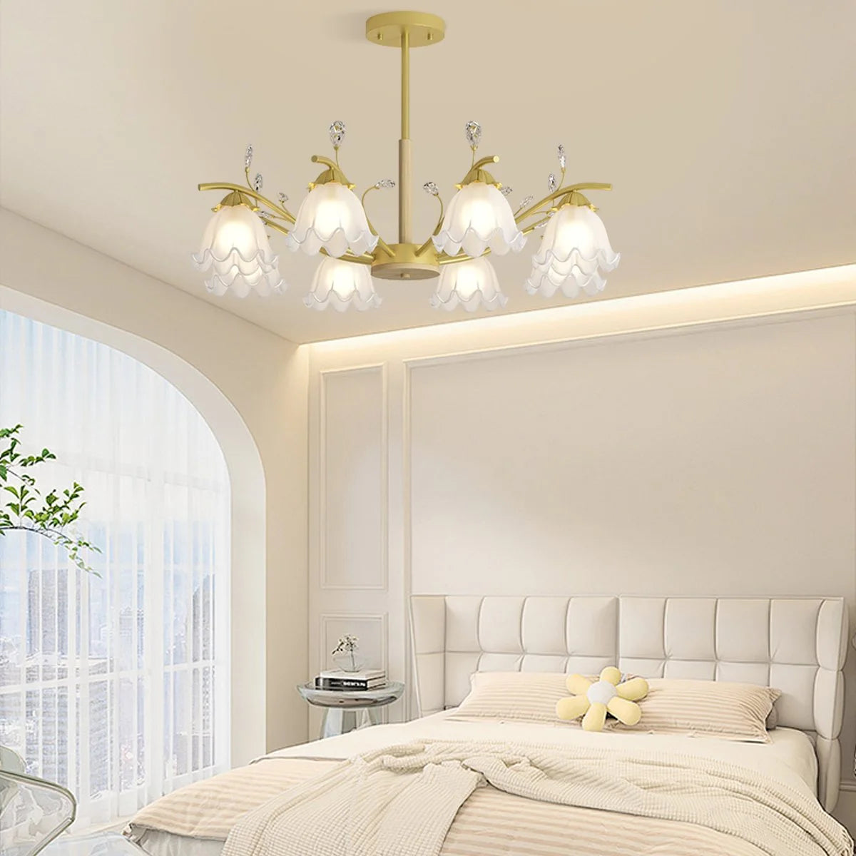 Antizer Creative Lily of the Valley Flower Chandelier