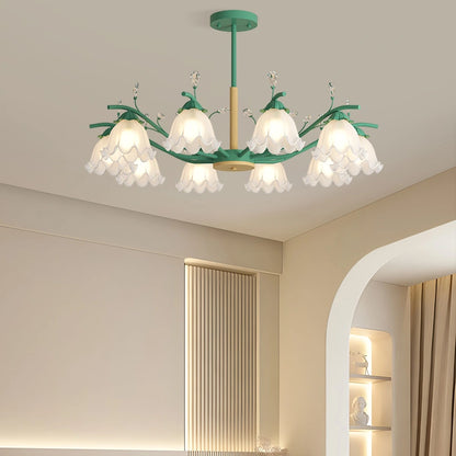 Antizer Creative Lily of the Valley Flower Chandelier