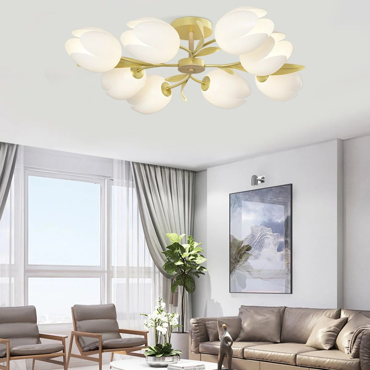 Magnolia Bud Living Room Chandelier