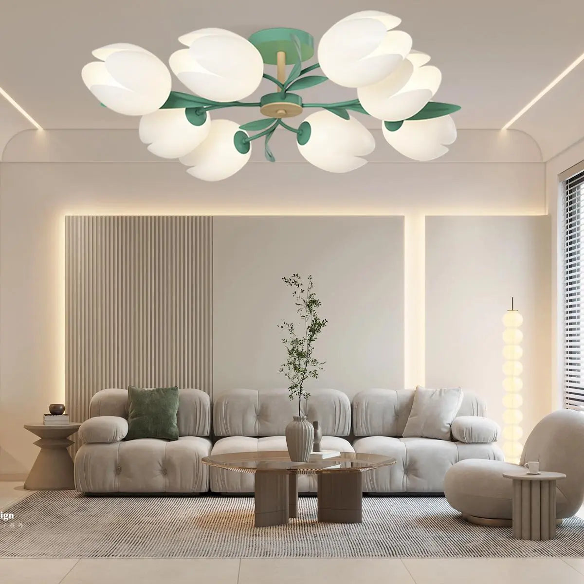 Magnolia Bud Living Room Chandelier