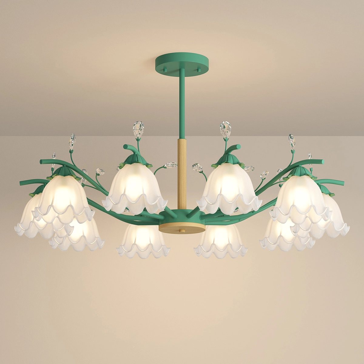 Antizer Creative Lily of the Valley Flower Chandelier