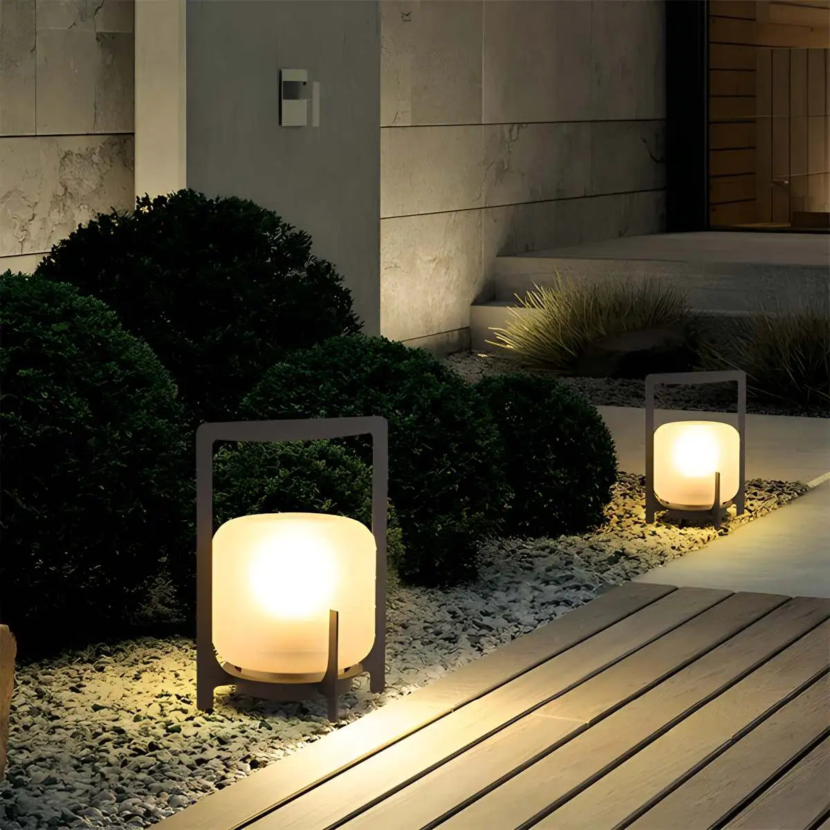 Solar Glass Lantern Outdoor Light