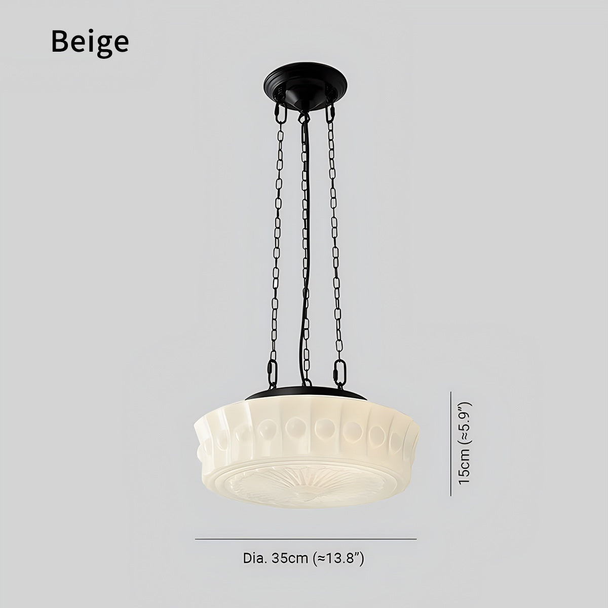 Antizer Hailie Vintage French Dome Pendant Light for Living Room