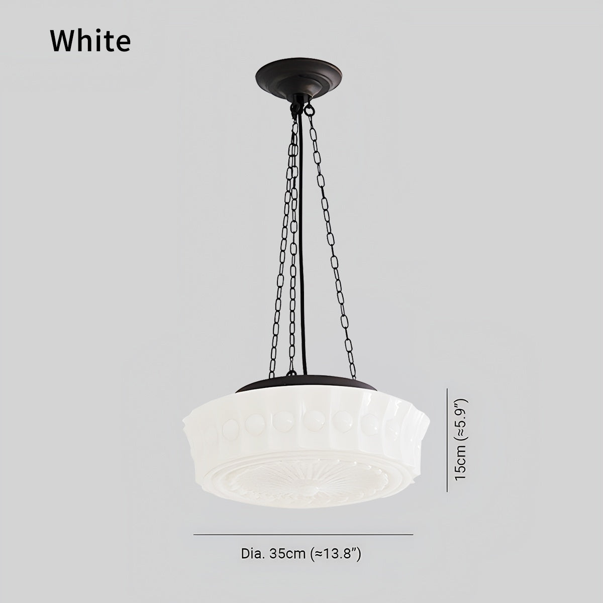 Antizer Hailie Vintage French Dome Pendant Light for Living Room