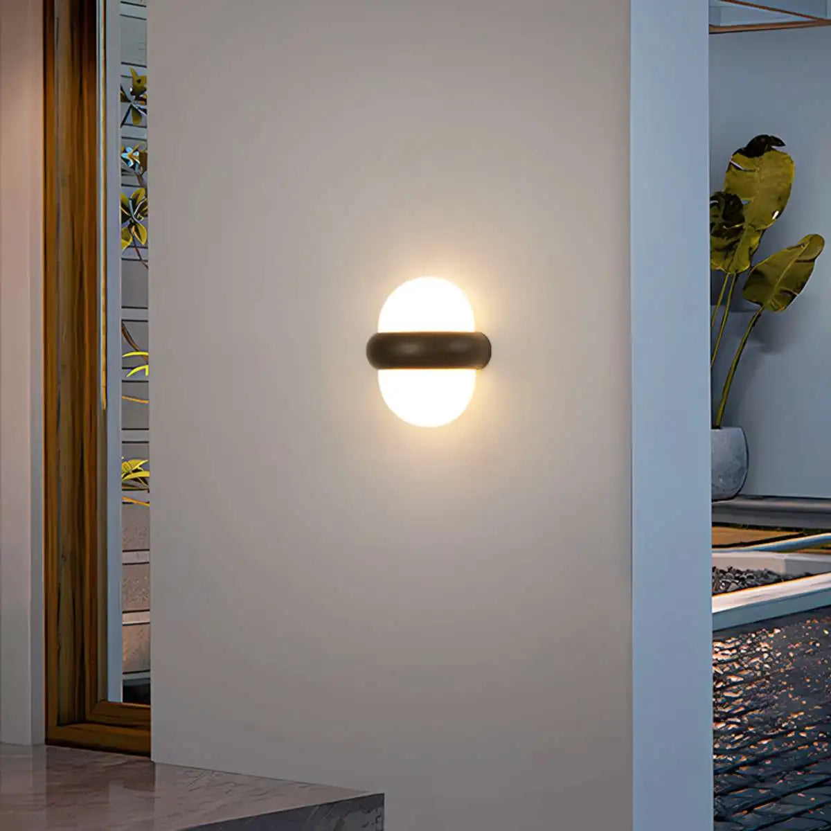 Antizer Oval Waterproof Outdoor Wall Light