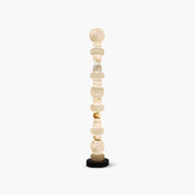 Antizer Modern Geometric Column Spanish Alabaster Floor Lamp