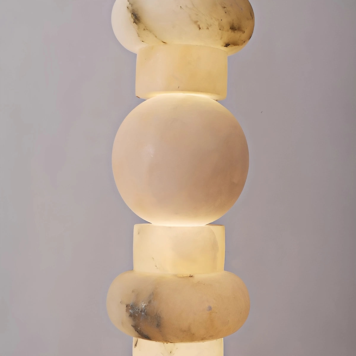 Antizer Modern Geometric Column Spanish Alabaster Floor Lamp