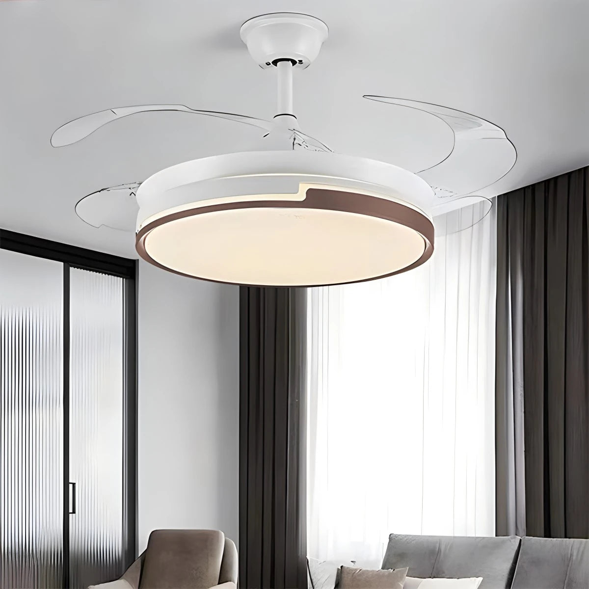 Remote Minimalist Hugger Ceiling Fan