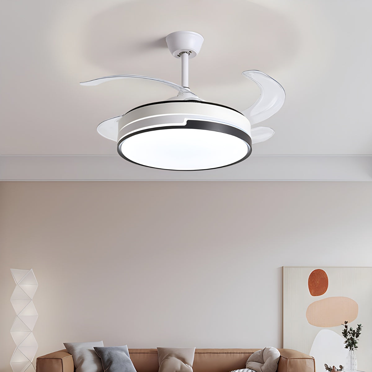 Remote Minimalist Hugger Ceiling Fan