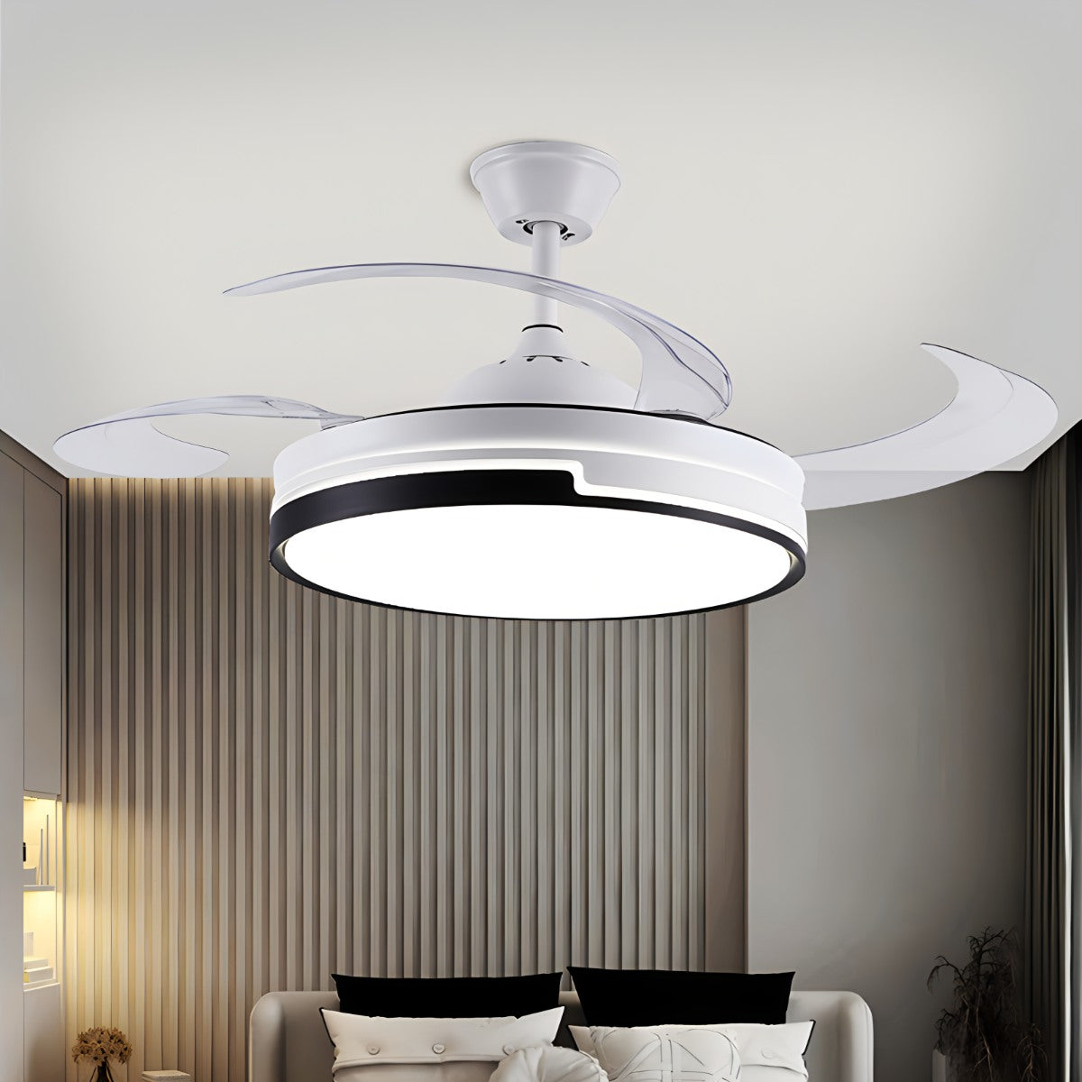 Remote Minimalist Hugger Ceiling Fan