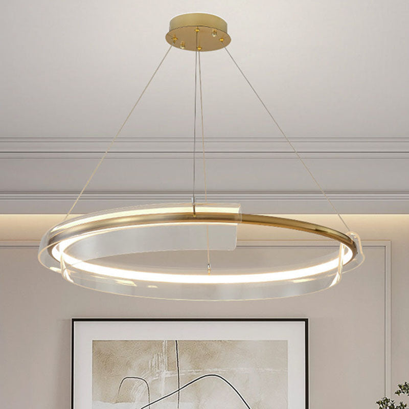 Iron Acrylic Circular Chandelier