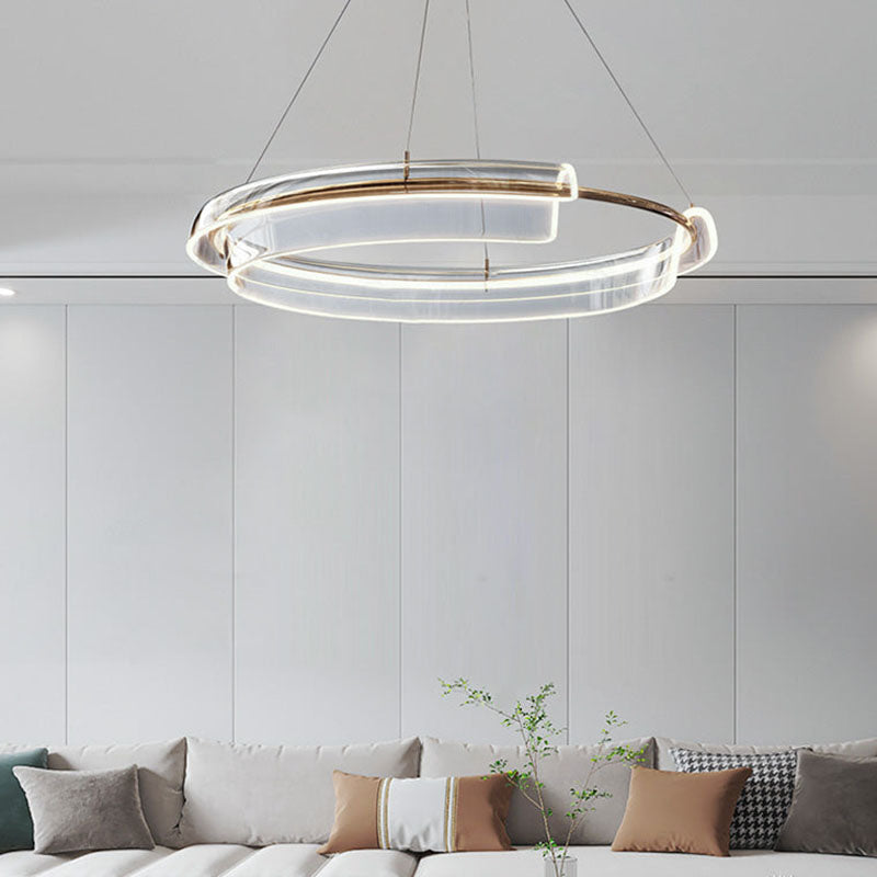 Iron Acrylic Circular Chandelier