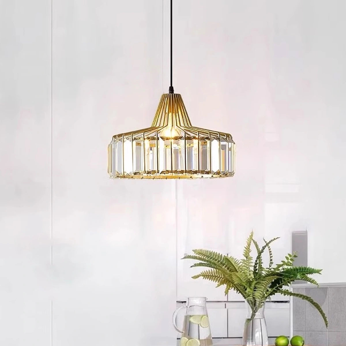 Antizer Modern Iron Art Glass Pendant Lamp for Kitchen