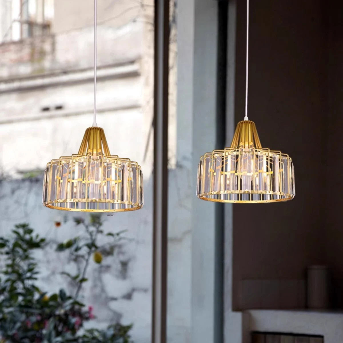 Antizer Modern Iron Art Glass Pendant Lamp for Kitchen