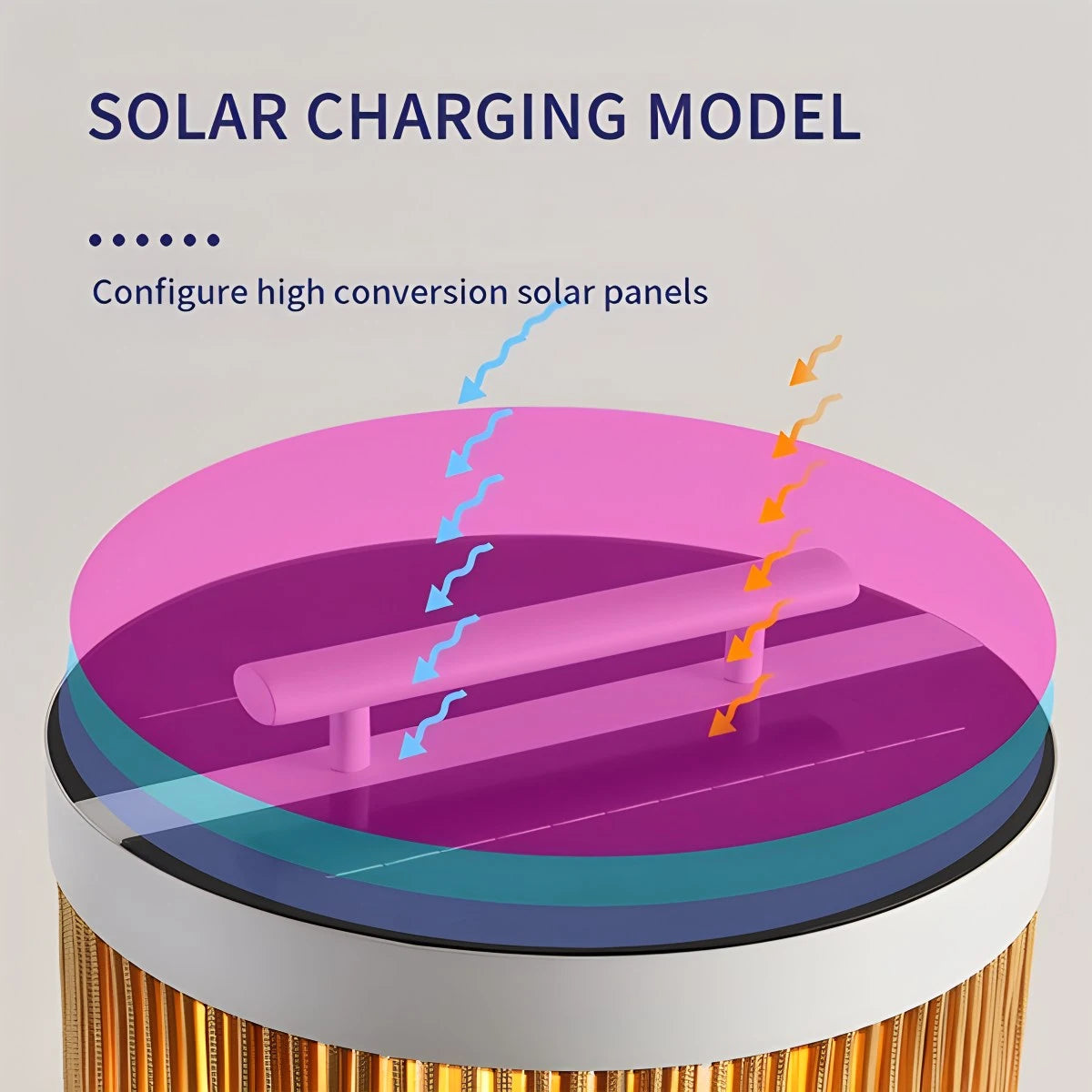 Solar Khaki Handheld Courtyard Light