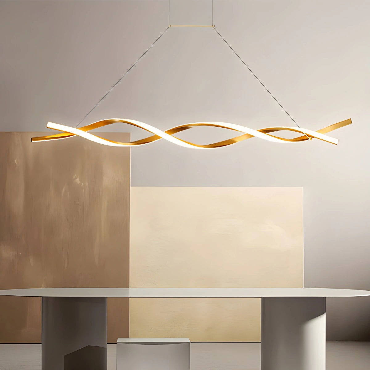 LED Linear Wave Chandelier