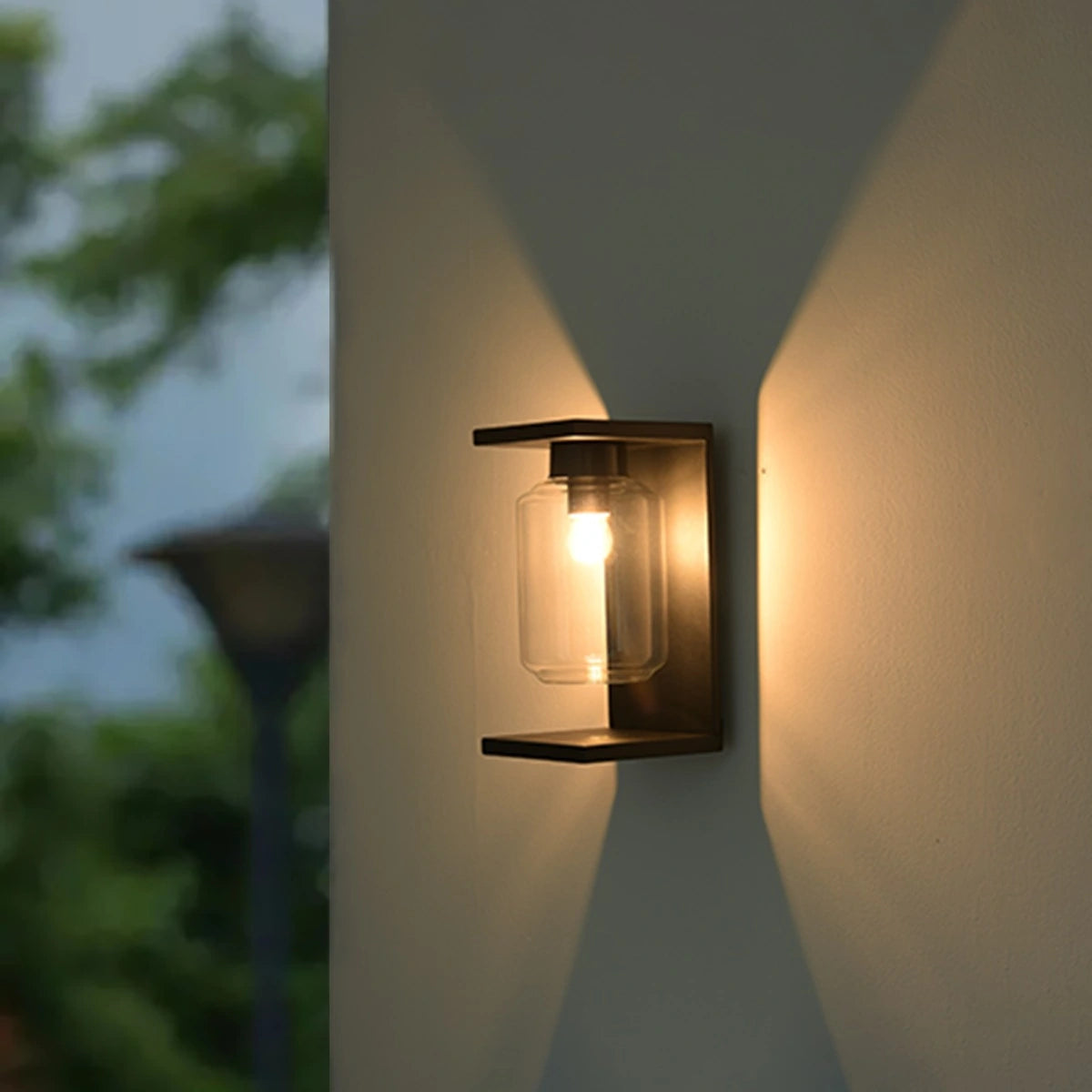 Lantern Cover Glass Wall Lamp