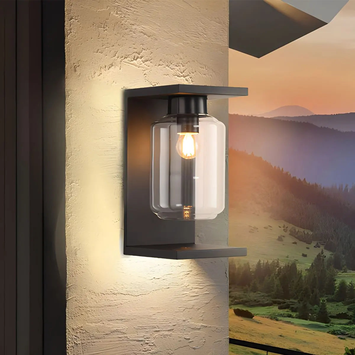 Antizer Outdoor Lantern Cover Glass Wall Lamp