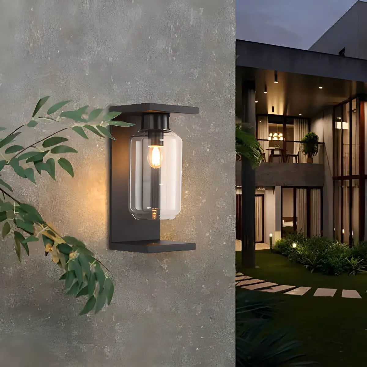 Antizer Outdoor Lantern Cover Glass Wall Lamp
