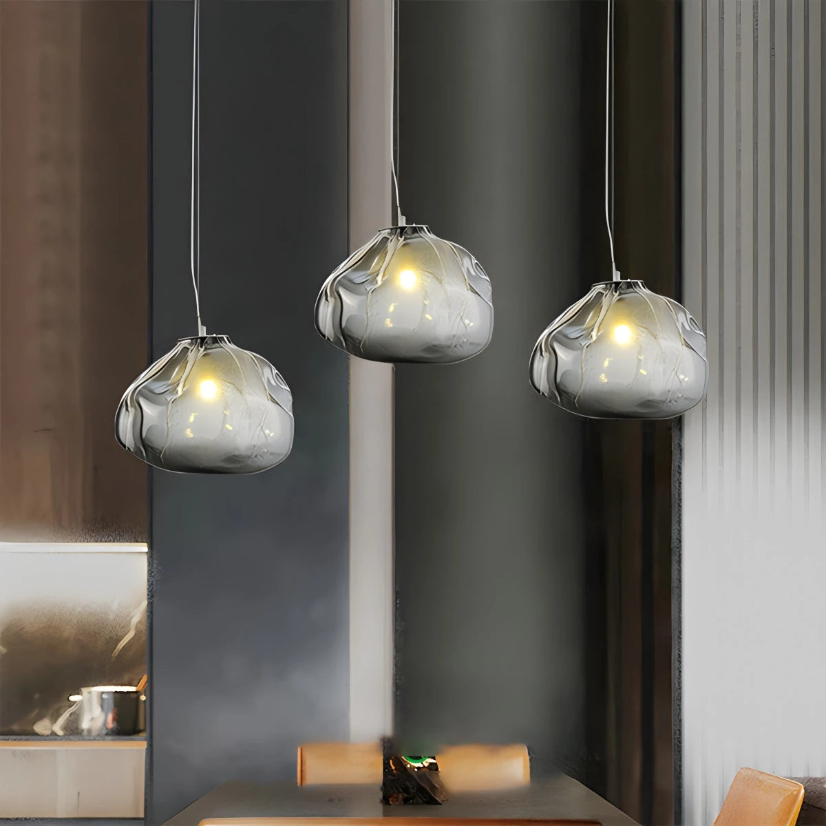 Antizer Light Luxury Cloud Shape Glass Pendant Light