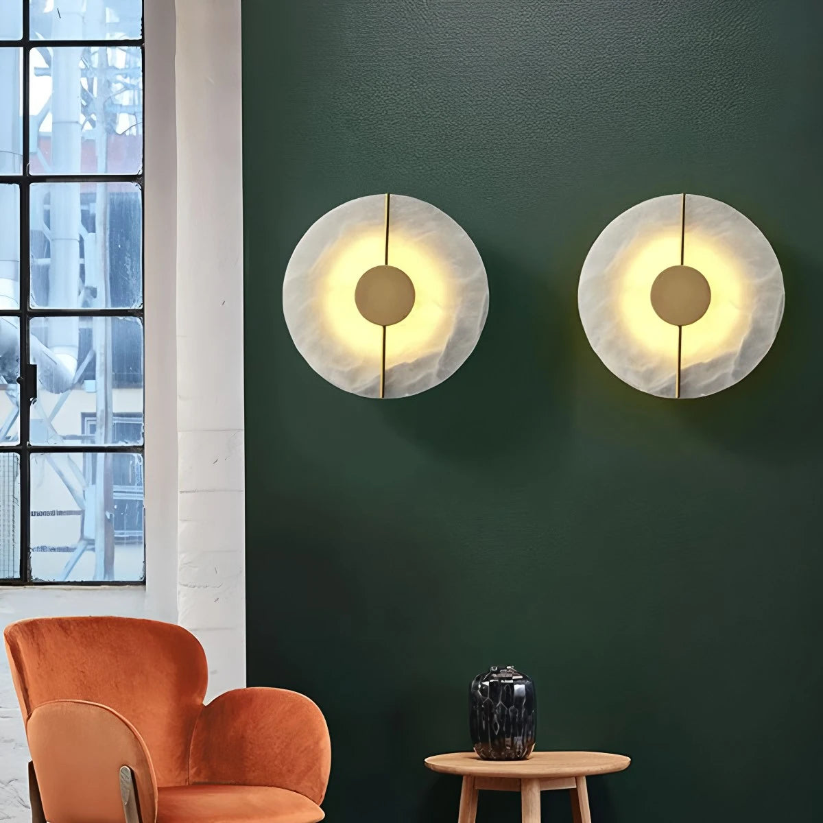 Antizer Light Luxury All Copper Spanish Alabaster Wall Light