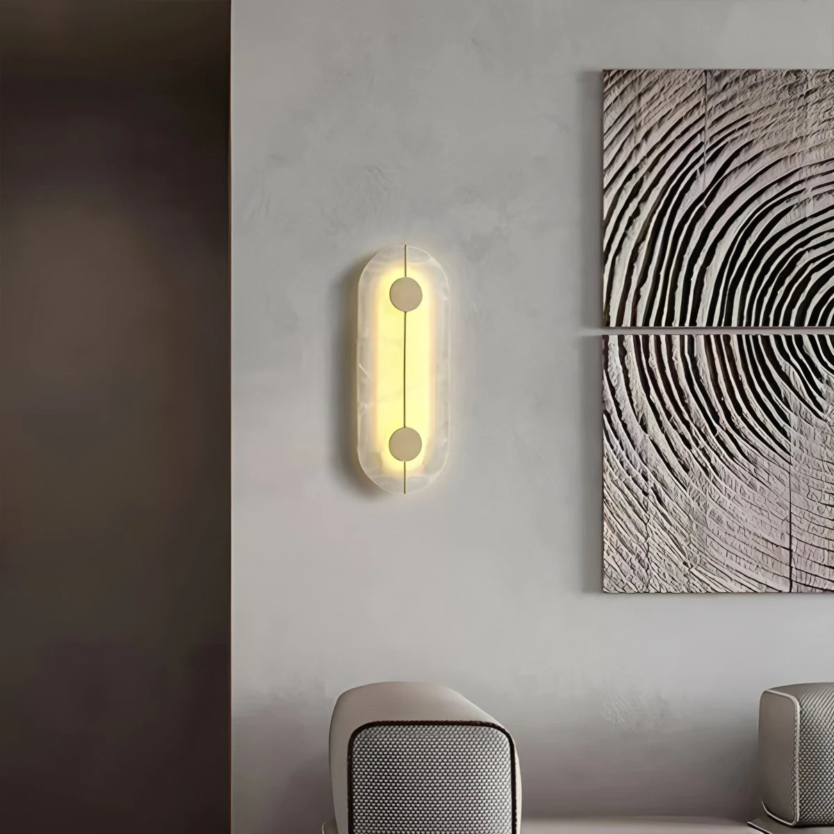 Antizer Light Luxury All Copper Spanish Alabaster Wall Light