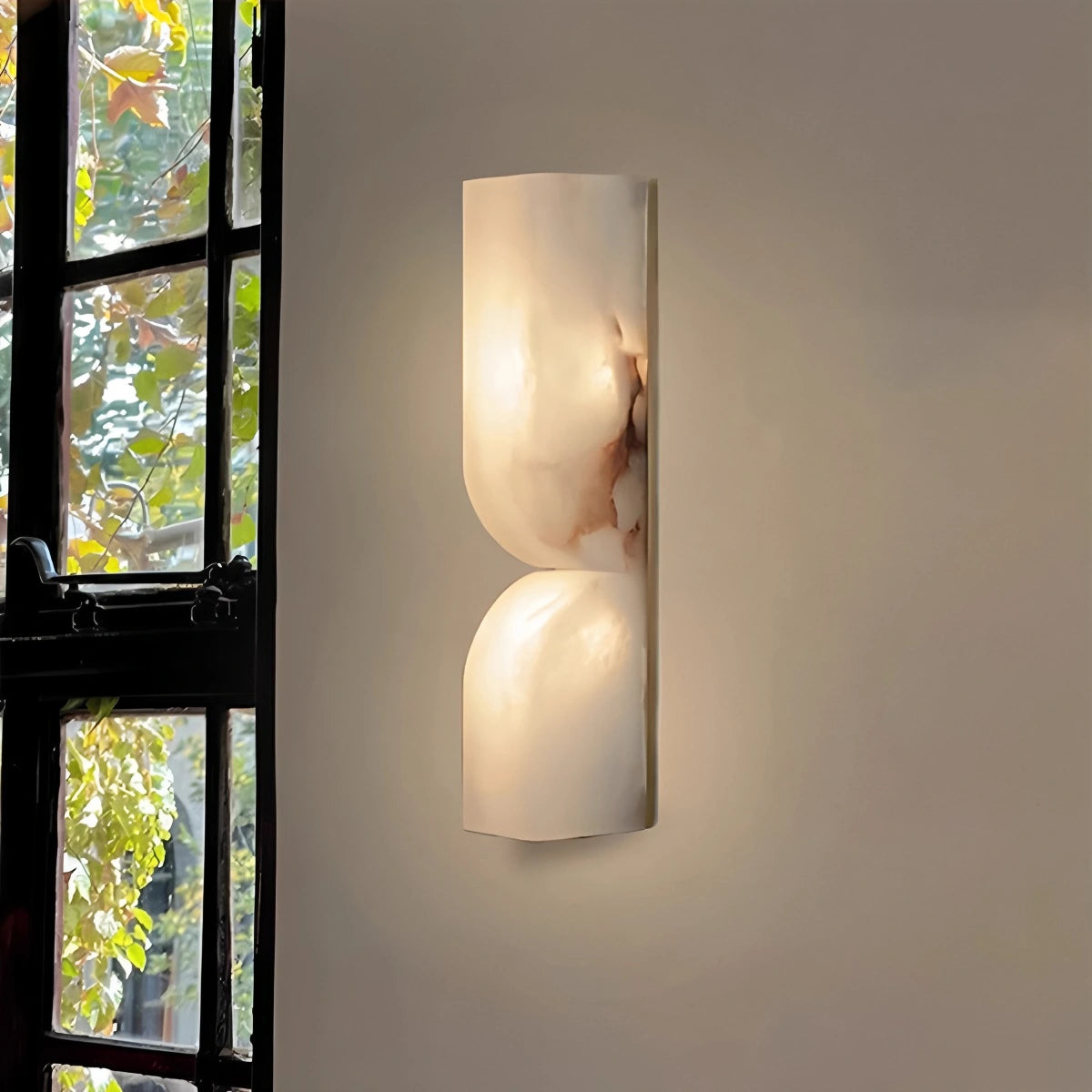 Antizer Light Luxury Spanish Alabaster Wall Sconce for Hallway