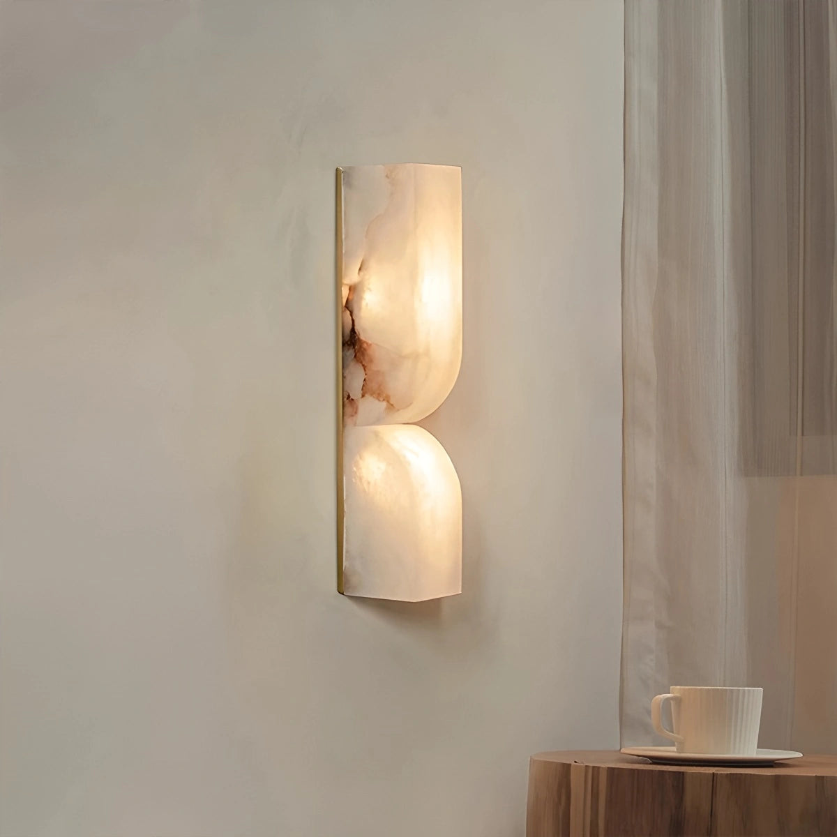 Antizer Light Luxury Spanish Alabaster Wall Sconce for Hallway