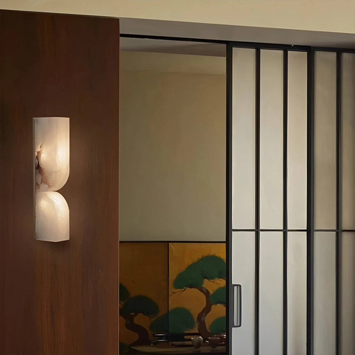 Antizer Light Luxury Spanish Alabaster Wall Sconce for Hallway