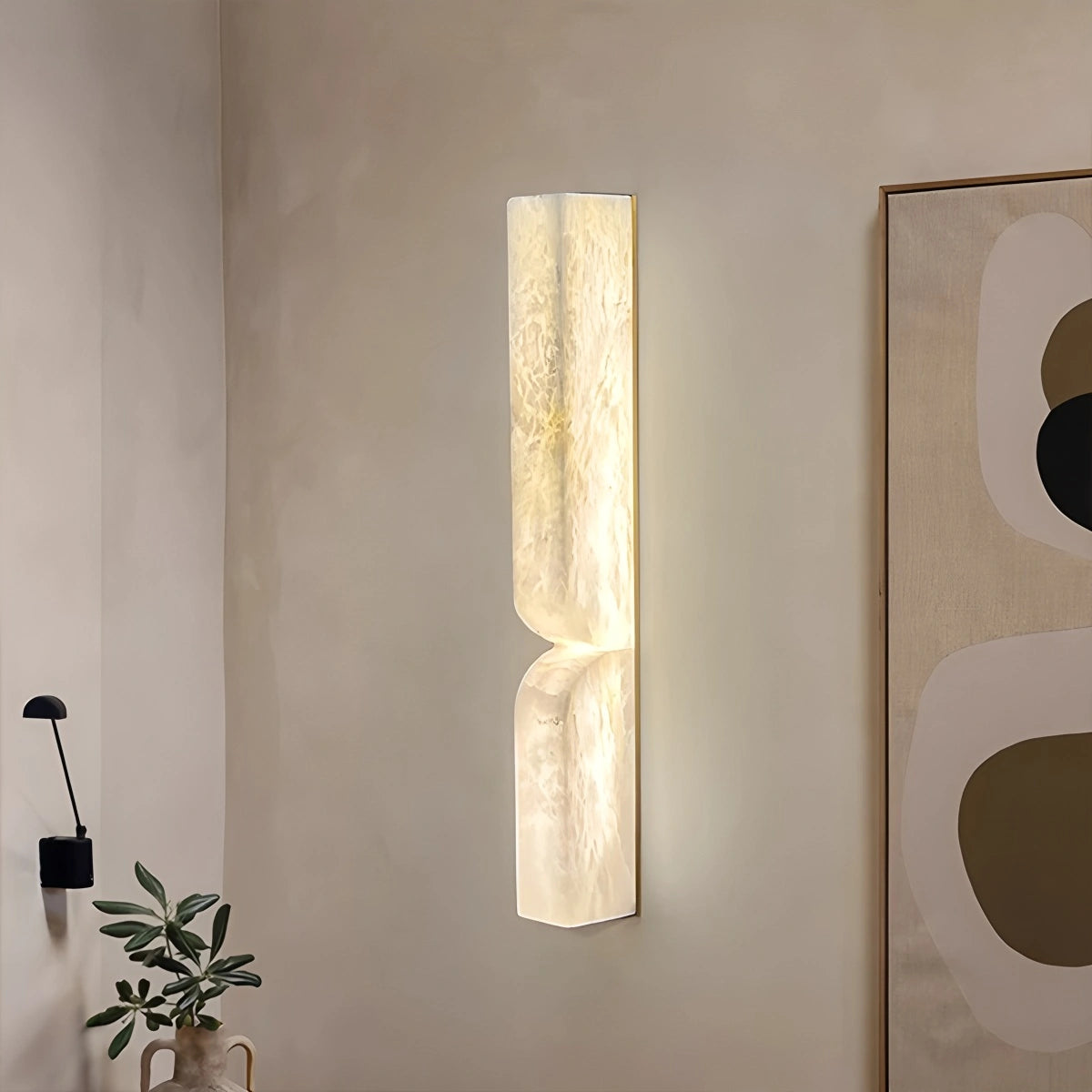 Antizer Light Luxury Spanish Alabaster Wall Sconce for Hallway