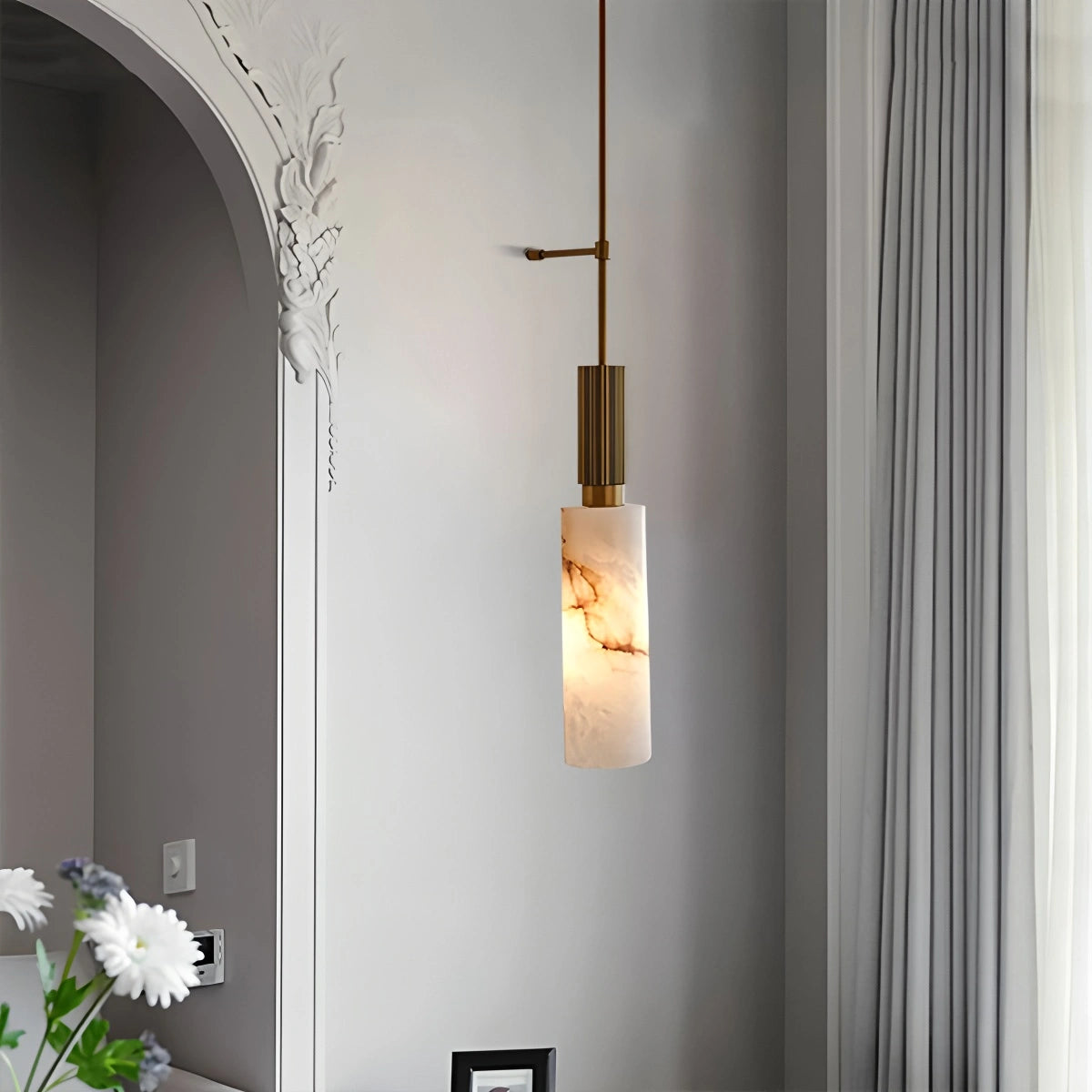 Antizer Light luxury Spanish Alabaster Long Strip Wall Lamp