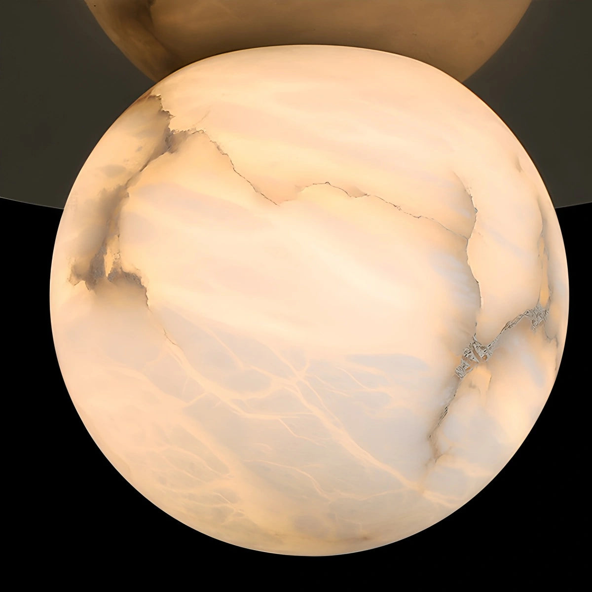 Antizer Luxury Spherical Natural Spanish Alabaster Pendant Light