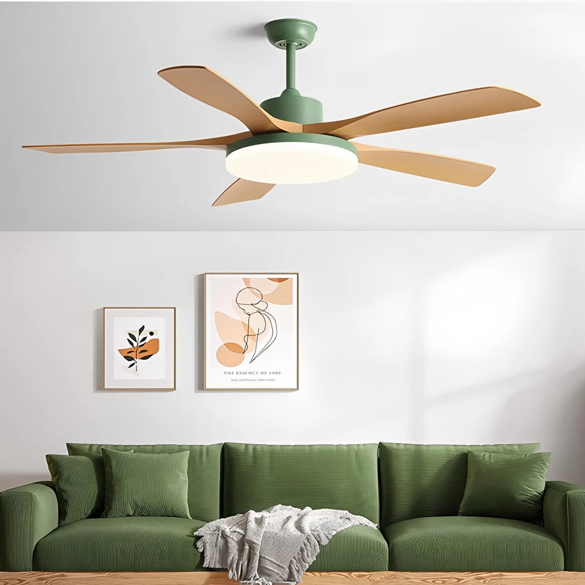 Antizer Living Room 6-Leaf Ceiling Fan Light