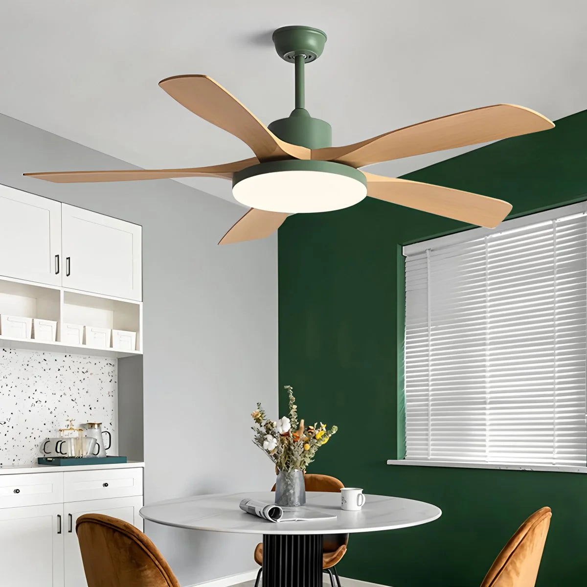 Antizer Living Room 6-Leaf Ceiling Fan Light