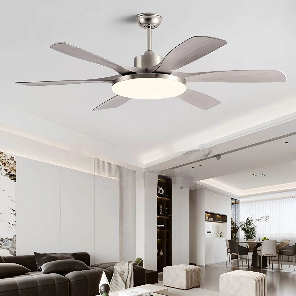 Antizer Living Room 6-Leaf Ceiling Fan Light