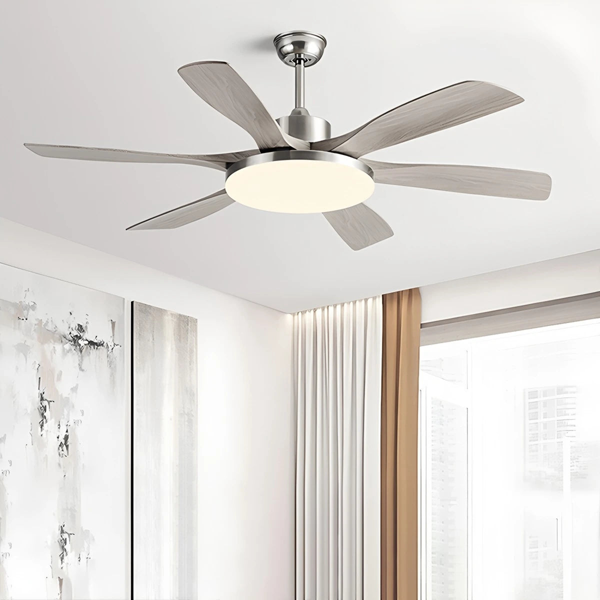 Antizer Living Room 6-Leaf Ceiling Fan Light