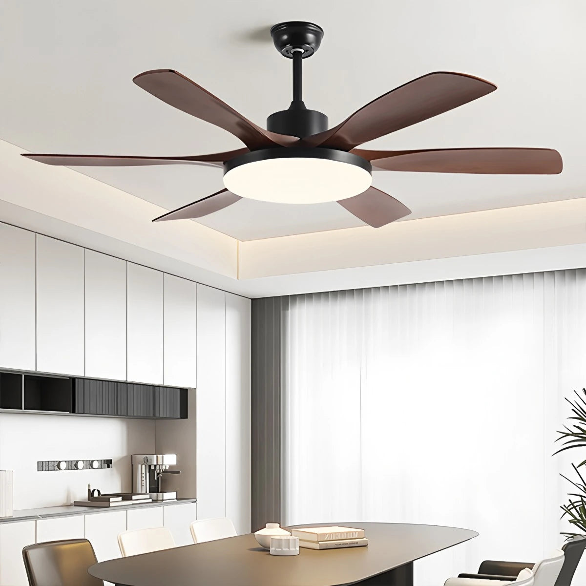 Antizer Living Room 6-Leaf Ceiling Fan Light