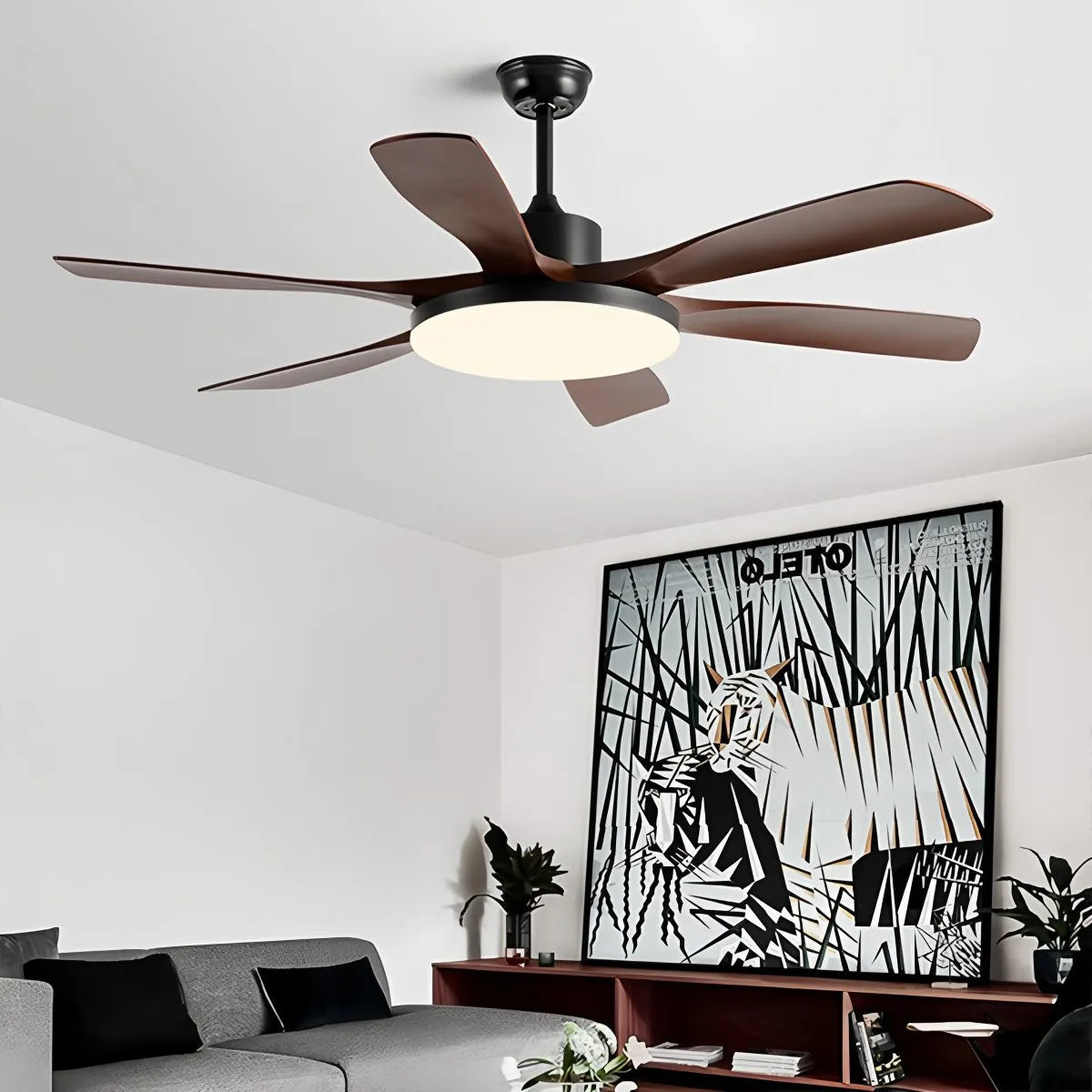 Antizer Living Room 6-Leaf Ceiling Fan Light